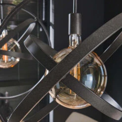 Dubbele Hanglamp Metalen Cirkels -Meubelverkoop dubbele hanglamp metalen cirkels galaxy santa 03