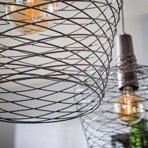 Dubbele Hanglamp Staaldraad 5 Dubbele Hanglamp Staaldraad - Afbeelding 3