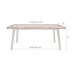 Eettafel Walnoot Hout -Meubelverkoop dutchbone alagon eettafel walnoothout 160x90cm 10 1