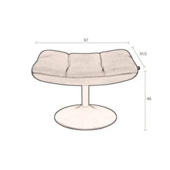 Draaibare Hocker Fluweel -Meubelverkoop dutchbone bar draaibare hocker fluweel 08 1