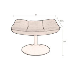 Draaibare Hocker Kunstleer -Meubelverkoop dutchbone bar draaibare hocker kunstleer 06