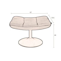Draaibare Hocker Stof -Meubelverkoop dutchbone bar draaibare hocker stof 07