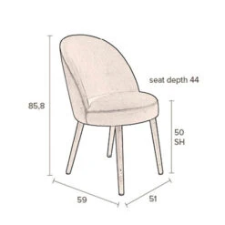 Ronde Eetkamerstoel Velours 21 Ronde Eetkamerstoel Velours -Meubelverkoop dutchbone barbara armloze stoel fluweel 10