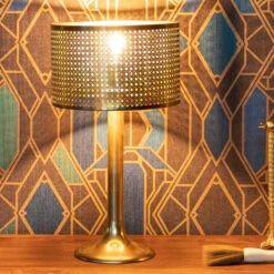 Tafellamp Met Gouden Webbing