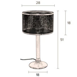 Tafellamp Met Gouden Webbing -Meubelverkoop dutchbone barun tafellamp met gouden webbing 9
