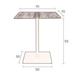 Bartafel Metaal Vierkant -Meubelverkoop dutchbone braza bartafel metaal vierkant zwart 05 1