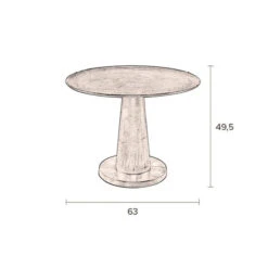 Ronde Bijzettafel Aluminium -Meubelverkoop dutchbone brute ronde bijzettafel messing 08 1