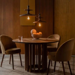 Houten Hanglamp Walnoot -Meubelverkoop dutchbone cath s walnut houten hanglamp s 07