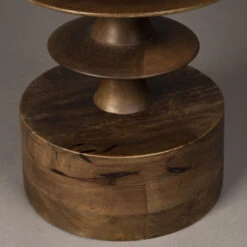 Ronde Salontafel Walnoot -Meubelverkoop dutchbone cath walnut ronde salontafel walnoot 03