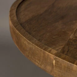 Ronde Salontafel Walnoot -Meubelverkoop dutchbone cath walnut ronde salontafel walnoot 04