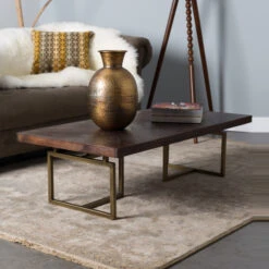 Salontafel Visgraat En Messing