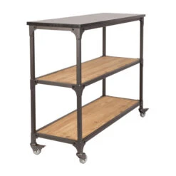 Zwart Marmeren Trolley -Meubelverkoop dutchbone consuela zwart marmeren trolley 03