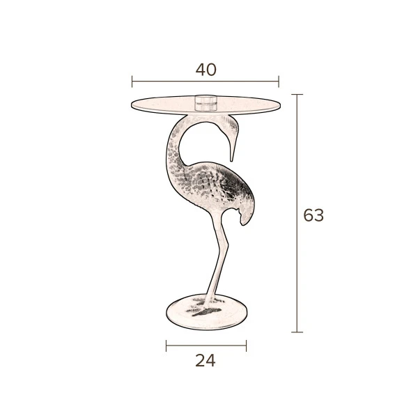 Vogelfiguur Bijzettafel 8 Vogelfiguur Bijzettafel - Afbeelding 6