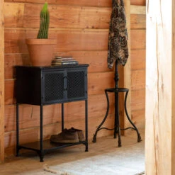 Laag Kastje Zwart Metaal -Meubelverkoop dutchbone denver lage zwart metalen wandkast 01