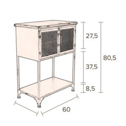 Laag Kastje Zwart Metaal -Meubelverkoop dutchbone denver lage zwart metalen wandkast 010