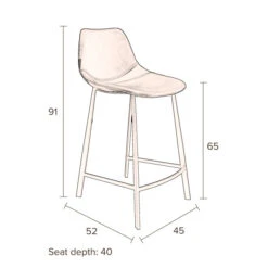 Lage Leren Barstoel -Meubelverkoop dutchbone franky lage leren barstoel 10