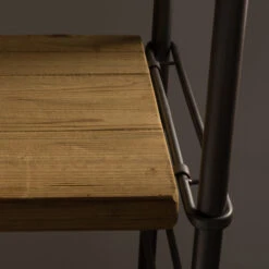 Vurenhouten Open Wandrek -Meubelverkoop dutchbone iron vurenhouten open wandrek 02