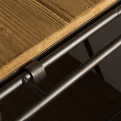 Vurenhouten Open Wandrek -Meubelverkoop dutchbone iron vurenhouten open wandrek 05