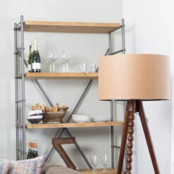 Vurenhouten Open Wandrek -Meubelverkoop dutchbone iron vurenhouten open wandrek 08