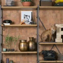 Vurenhouten Open Wandrek -Meubelverkoop dutchbone iron vurenhouten open wandrek 09