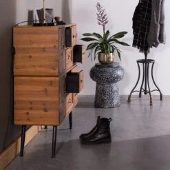 Vintage Wandkast Hout -Meubelverkoop dutchbone jove antieklook wandkast vurenhout 010