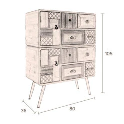 Vintage Wandkast Hout -Meubelverkoop dutchbone jove antieklook wandkast vurenhout 011