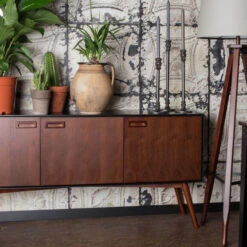 Vintage Dressoir Donker Hout -Meubelverkoop dutchbone juju bruin houten dressoir 07