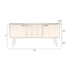 Vintage Dressoir Donker Hout -Meubelverkoop dutchbone juju bruin houten dressoir 10