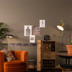 Ronde Messing Wandlamp -Meubelverkoop dutchbone karish ronde messing wandlamp 01