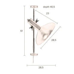 Ronde Messing Wandlamp -Meubelverkoop dutchbone karish ronde messing wandlamp 07