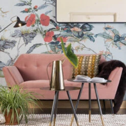 Retro Bankje Velvet -Meubelverkoop dutchbone kate fluwelen retro bank roze 03 1