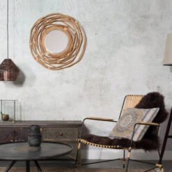 Rotan Spiegel Rond -Meubelverkoop dutchbone kubu raton spiegel 05