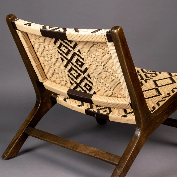 Houten Fauteuil Met Cream Zitting 7 Houten Fauteuil Met Cream Zitting - Afbeelding 5