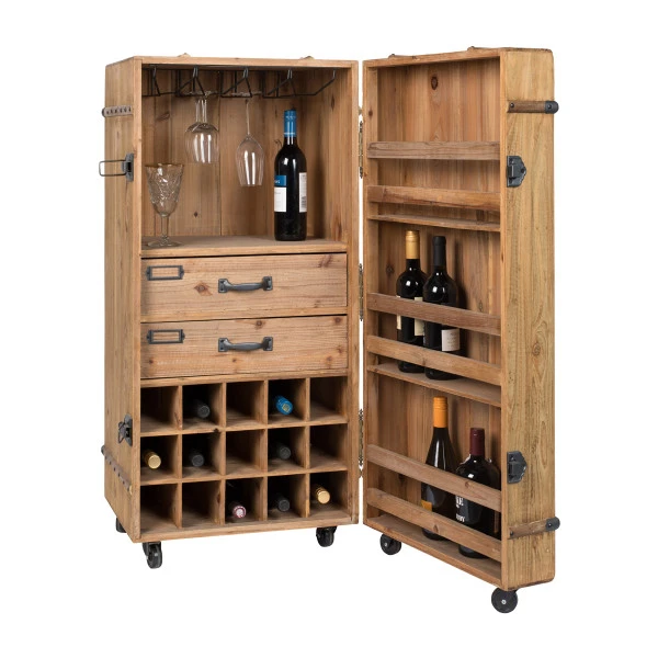 Houten Wijnkast Op Wielen 3 Houten Wijnkast Op Wielen