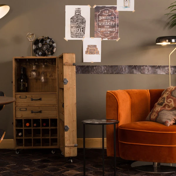 Houten Wijnkast Op Wielen 10 Houten Wijnkast Op Wielen - Afbeelding 8