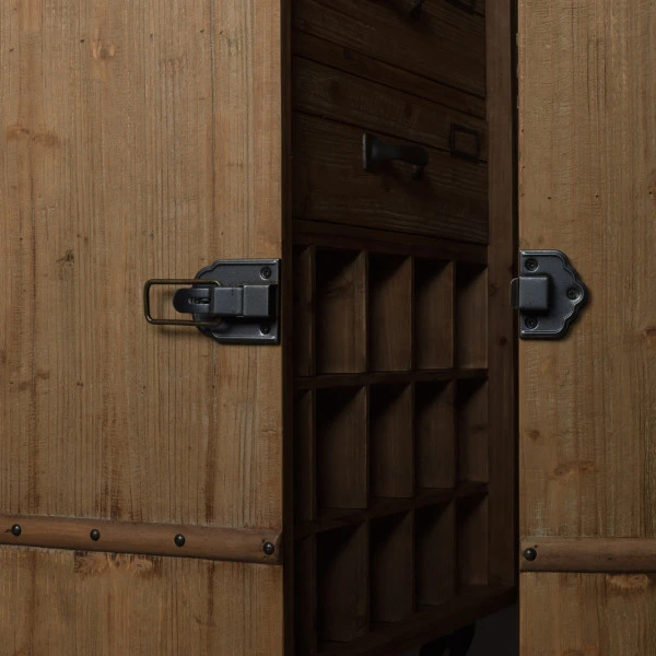 Houten Wijnkast Op Wielen 13 Houten Wijnkast Op Wielen - Afbeelding 11