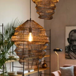 Metaalgaas Hanglamp -Meubelverkoop dutchbone luca l metaalgaas hanglamp 3