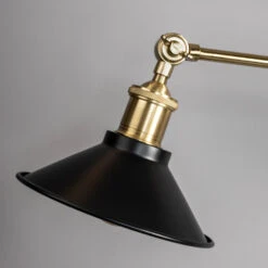 Wandlamp Goud En Zwart -Meubelverkoop dutchbone penelope wandlamp goud en zwart 03