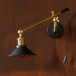 Wandlamp Goud En Zwart -Meubelverkoop dutchbone penelope wandlamp goud en zwart 07