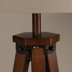 Driepoot Stalamp Hout Katoen -Meubelverkoop dutchbone rif driepoot stalamp hout katoen 03