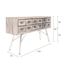 Brede Ladekast Vurenhout -Meubelverkoop dutchbone six brede ladekast vurenhout 10