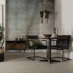 Leren Eetkamerstoel -Meubelverkoop dutchbone stitched leren eetkamerstoel 05