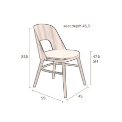 Retro Eetkamerstoel Walnoot -Meubelverkoop dutchbone talika retro eetkamerstoel walnoot 10