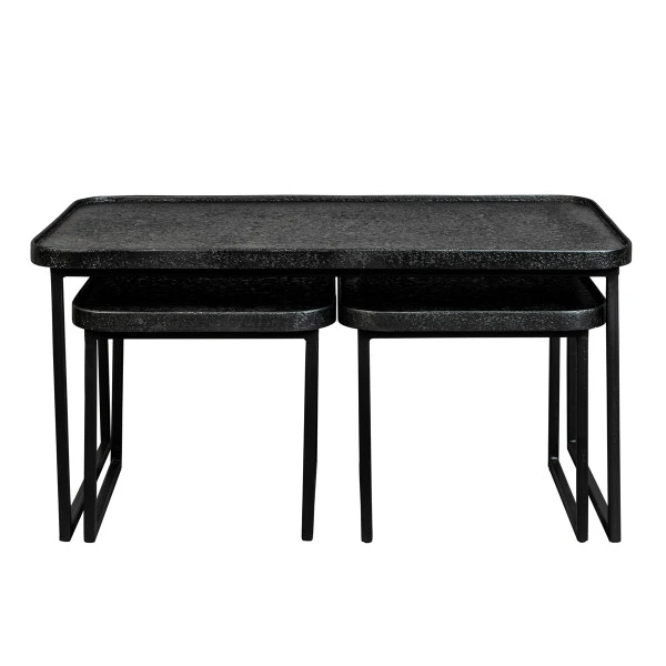 Zwarte Salontafelset Rechthoekig 6 Zwarte Salontafelset Rechthoekig - Afbeelding 4