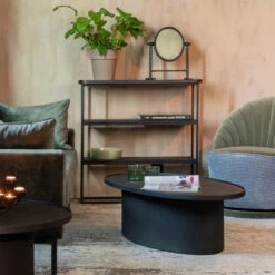 Zwarte Sidetable Metaal -Meubelverkoop dutchbone winston zwarte sidetable metaal 03