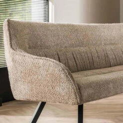 Eetkamerbank Boucle Met Plooi -Meubelverkoop eetkamerbank boucle zand met plooi vista giani 02 1