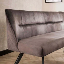 Eetkamerbank Velours Met Ruitstiksel -Meubelverkoop eetkamerbank velours met ruitstiksel antraciet pull giani 02 1