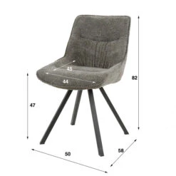 Eetkamerstoel Boucle Met Plooi -Meubelverkoop eetkamerstoel boucle met plooi zilverkleurig vista giani 02 1