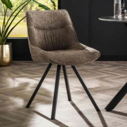 Eetkamerstoel Boucle Met Plooi -Meubelverkoop eetkamerstoel taupe boucle met plooi vista giani 01 1