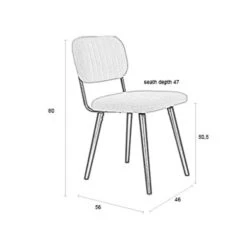 Eetstoel Boucle Stof -Meubelverkoop eetstoel boucle stof bodio jake 10